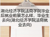 湖北经济学院法商学院毕业后就业前景怎么样，毕业生去向(湖北经济学院法商就业去向)