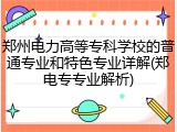 郑州电力高等专科学校的普通专业和特色专业详解(郑电专专业解析)