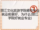 丽江文化旅游学院哪些专业就业前景好，为什么(丽江学院好就业专业)