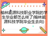 榆林能源科技职业学院的学生毕业都怎么样了(榆林能源科技学院毕业生去向)