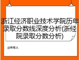 浙江经济职业技术学院历年录取分数线深度分析(浙经院录取分数分析)