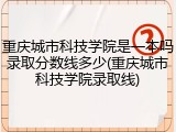 重庆城市科技学院是一本吗录取分数线多少(重庆城市科技学院录取线)