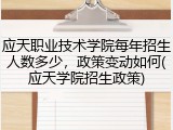 应天职业技术学院每年招生人数多少，政策变动如何(应天学院招生政策)