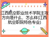 江西航空职业技术学院主攻方向是什么，怎么样(江西航空职院特色专业)