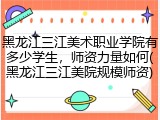 黑龙江三江美术职业学院有多少学生，师资力量如何(黑龙江三江美院规模师资)