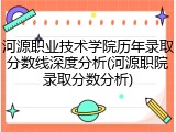 河源职业技术学院历年录取分数线深度分析(河源职院录取分数分析)