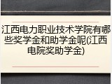 江西电力职业技术学院有哪些奖学金和助学金呢(江西电院奖助学金)