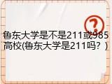 鲁东大学是不是211或985高校(鲁东大学是211吗？)