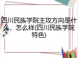 四川民族学院主攻方向是什么，怎么样(四川民族学院特色)
