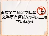 重庆第二师范学院毕业是什么学历有何优势(重庆二师学历优势)