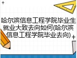 哈尔滨信息工程学院毕业生就业大致去向如何(哈尔滨信息工程学院毕业去向)