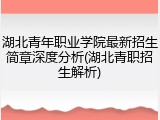 湖北青年职业学院最新招生简章深度分析(湖北青职招生解析)