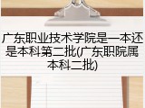 广东职业技术学院是一本还是本科第二批(广东职院属本科二批)