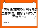 广西英华国际职业学院是哪里的学校，在哪个城市(广西钦州市)