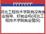 河北工程技术学院有没有就业指导，好就业吗(河北工程技术学院就业情况)