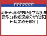 资阳环境科技职业学院历年录取分数线深度分析(资阳环院录取分解析)