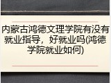内蒙古鸿德文理学院有没有就业指导，好就业吗(鸿德学院就业如何)