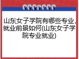 山东女子学院有哪些专业，就业前景如何(山东女子学院专业就业)