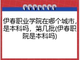 伊春职业学院在哪个城市，是本科吗，第几批(伊春职院是本科吗)
