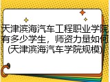天津滨海汽车工程职业学院有多少学生，师资力量如何(天津滨海汽车学院规模)