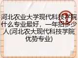 河北农业大学现代科技学院什么专业最好，一年招多少人(河北农大现代科技学院优势专业)