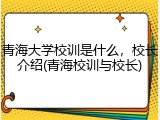 青海大学校训是什么，校长介绍(青海校训与校长)
