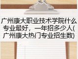 广州康大职业技术学院什么专业最好，一年招多少人(广州康大热门专业招生数)