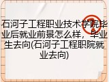 石河子工程职业技术学院毕业后就业前景怎么样，毕业生去向(石河子工程职院就业去向)