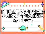和田职业技术学院毕业生就业大致去向如何(和田职院毕业生去向)