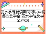 丽水学院就读期间可以申请哪些奖学金(丽水学院奖学金种类)