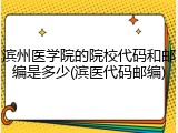 滨州医学院的院校代码和邮编是多少(滨医代码邮编)