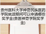 贵州医科大学神奇民族医药学院就读期间可以申请哪些奖学金(贵医神奇学院奖学金)