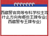 西藏警官高等专科学校主攻什么方向有哪些王牌专业(西藏警专王牌专业)