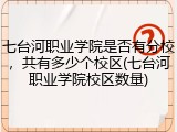 七台河职业学院是否有分校，共有多少个校区(七台河职业学院校区数量)