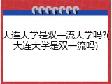 大连大学是双一流大学吗?(大连大学是双一流吗)