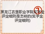 黑龙江农垦职业学院奖学金评定细则是怎样的(奖学金评定细则)