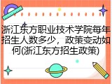 浙江东方职业技术学院每年招生人数多少，政策变动如何(浙江东方招生政策)