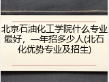 北京石油化工学院什么专业最好，一年招多少人(北石化优势专业及招生)