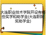 大连职业技术学院开设有哪些奖学和助学金(大连职院奖助学金)