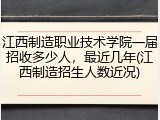 江西制造职业技术学院一届招收多少人，最近几年(江西制造招生人数近况)
