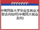 中南民族大学毕业生就业大致去向如何(中南民大就业去向)