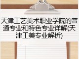 天津工艺美术职业学院的普通专业和特色专业详解(天津工美专业解析)