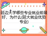 延边大学哪些专业就业前景好，为什么(延大就业优势专业)