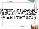湖南食品药品职业学院到毕业要花多少学费(湖南食品药品职业学院学费总计)