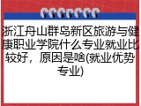 浙江舟山群岛新区旅游与健康职业学院什么专业就业比较好，原因是啥(就业优势专业)