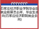 石家庄经济职业学院毕业后就业前景怎么样，毕业生去向(石家庄经济职院就业去向)