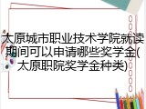 太原城市职业技术学院就读期间可以申请哪些奖学金(太原职院奖学金种类)