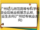 广州幼儿师范高等专科学校毕业后就业前景怎么样，毕业生去向(广州幼专就业去向)