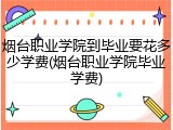 烟台职业学院到毕业要花多少学费(烟台职业学院毕业学费)
