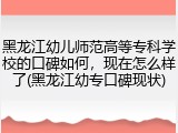 黑龙江幼儿师范高等专科学校的口碑如何，现在怎么样了(黑龙江幼专口碑现状)